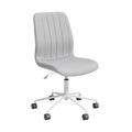 **Chaise de bureau ergonomique en tissu gris, roues pivotantes et support ajustable**