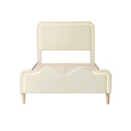 **Lit enfant au design ondulé avec tête de lit rembourrée**
